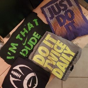 Lot of 4 shirt sleeve nike shirts